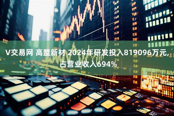 V交易网 高盟新材 2024年研发投入819096万元, 占营业收入694%