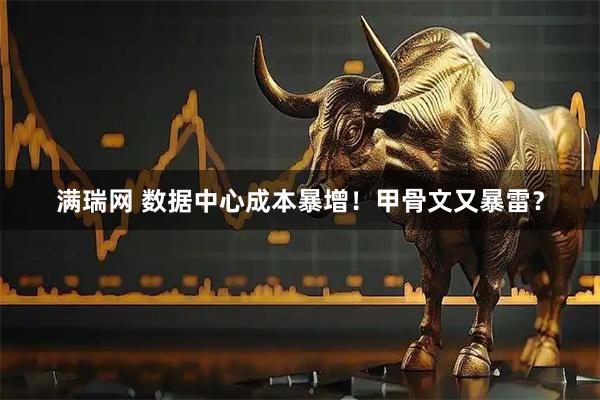 满瑞网 数据中心成本暴增！甲骨文又暴雷？