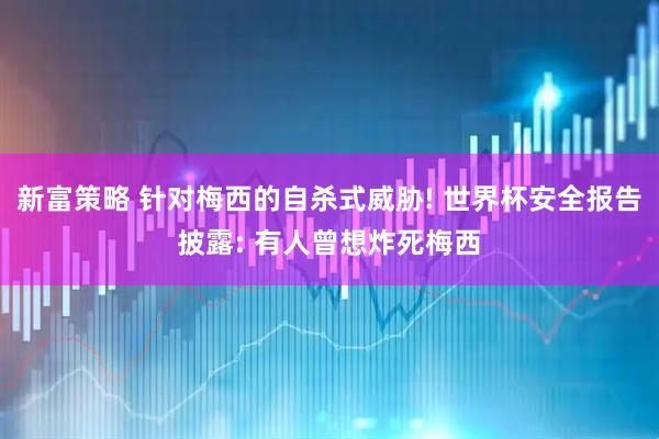 新富策略 针对梅西的自杀式威胁! 世界杯安全报告披露: 有人曾想炸死梅西